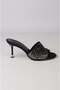 Seç S65 Stone-Embellished Heel Slippers for Women (Heel Height: 9cm) Black