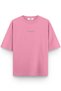 Women's / Men's Semi Oversize T-Shirt Ballerina Back Print Pink T-Shirt 1386 - 2