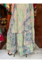 Green Color Halter Neck Open Back Silk Dress - 6