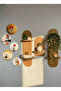Semplice Wall Shelf Set and Decorative Oval 5 Piece Painting Set - 2