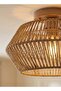 Modern Lighting, Ceiling chandelier, Light, Brown Color, 32x18 cm, Bamboo ceiling chandelier, Suitable for bedroom and living room, Woven rope - 3