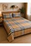 3-Piece Flat Cotton Bedsheet Set – 1 Flat Sheet + 2 Pillowcases, Soft & Breathable