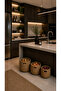 Natural Wicker Basket Set of 3 Decorative Organizer Laundry Toy Storage Basket - 3