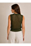 Openwork Knit Detailed Lightweight Textured Sleeveless Knitwear Undershirt - 3