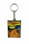 Capybara Wavy Art Patterned Keychain with Colorful Figures Metal Gift Accessory - 3