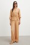 Crinkle wide leg trousers - 4