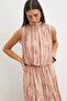 Tie-Dye Pliseli Crop Bluz - 3