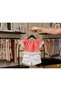 Girl's Tassel Detailed Off-Shoulder Blouse and White Shorts 2-Piece Set - 3