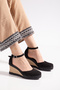 Genuine Leather Wedge Heel Sandals from Size 33-34-35 to Size 41-42-43-44-45 - 2