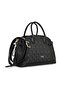 Women's Black Logo Faux Leather Adjustable Strap Shoulder Bag - 5