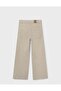 Girl's Wide-Legged Pants 8-18 Years Beige - 4