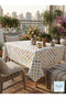 Tablecloth Fiber-Lined Pvc Non-Slip Stain-Resistant Wipeable Kitchen and Garden Table Cover. - 7
