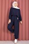 Arma Detailed Casual Summer Suit Navy Blue - 3