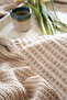 Boho Waffle-Beige Double 240 X 260 Bedspread 50 X 70 - 2 Pillowcases 7040A - 7