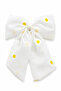 Daisy Patterned Bow Clip Hairpin – Floral Fabric Hairpin – Casual & Stylish Hair Accessory - 2