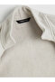 Beige Mock Neck Zippered Men's Fleece Vest - 7