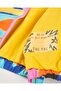 Girl's Colorful Abstract Patterned Hooded Windbreaker Raincoat 2-8 Years Mix - 5