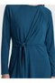Petrol Crew Neck Women's Hijab Swimsuit Set - 3