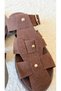 Women's Suede Cage Sandals | Soft Non-Slip Luxury Sole Sandals | Gold Buckle Detailed Summer Sandals Shoes | Popular New Season - 3