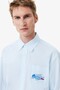 Men's Relaxed Fit Blue Shirt Bol Kesim Men's Shirt Blue