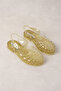 Ruby Glitter Transparent Belt Detail Women's Sandals