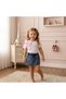 Alt Top-Ribbon Detailed Denim Set 2-Piece - Girls - Pink White - 2