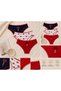 3-Piece Lace Detailed Kiss Printed Women's Panties Set - 3