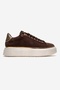 Borena Brown Suede Thick Soled Women's Casual Sports Shoes - 4