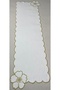 Gold Sim Detailed Floral Embroidered Runner – White 34X114 cm Premium Tableware and Table Console Decoration - 6