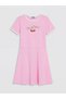 LCW Kids Crew Neck Printed Girl's Dress