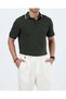 Italian Style Slim Fit Men's Polo Collar Short-Sleeved Knitwear T-Shirt Green T20032-28 - 3