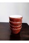 Set of 4 Decorative Snack Bowls Terracotta & Vanilla Color – Handmade Unbreakable Presentation Bowl 10 cm - 5