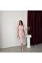 Powder Halter Neck Floral Detailed Pearled Midi Evening Dress - 2