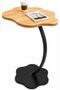End Table Sofa Side Table 60x40cm - Metal Frame with wooden Finish Couch Table for Living Room Bedroom Bedside Laptop Table - Brown