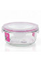 Round Glass Food Storage Container with Secure Locking Airtight Lid – Microwave Safe Glass – 720 ml