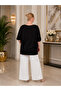 Plus Size Oversize Short Sleeve Stone Accessory Detailed Front Relaxed Fit Women's Blouse - 5