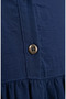 Aerobin Fabric Relaxed Fit Dress with Pockets 0278-07 Light Navy Blue - 4