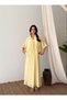 Women's Yellow Drawstring Dress & Shirt Set