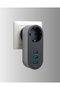 مقبس كهربائي مقاوم للأطفال - 3 منافذ USB للشحن وحماية التيار - 4