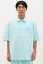 Oversize French Terry Fabric Polo Collar Tshirt