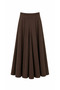 Brown Pleated Trouser Skirt