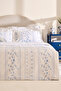 Bluna 100% Cotton Double Duvet Cover Set Blue