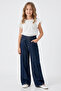 Elastic Waist Stoned Girls' Jeans - 26Y 1744