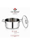6 Piece Cookware Set Glass Lid Stainless Steel 16-18-20 cm - 4