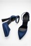 Women's Special Design Pointed Toe Platform Heeled Satin Evening Dress Shoes, Wedding Dress Shoes - 7