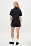 Women's James Denim Shorts Skirt Shirt Navy Blue Bottom Top Set - 5