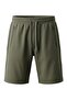 Combed Cotton Men's Cotton Shorts 26705 Khaki - 3
