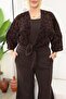 Plus Size Coffee Set with Lace Detail, Consisting of Three Pieces - 6