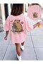 Girl's Capybara Printed Combed Cotton T-Shirt Fun Summer Cotton