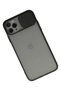 Ilkeshop New iPhone 11 Pro Case Palm Frosted Camera Sliding Silicone (234437) - Black - 2